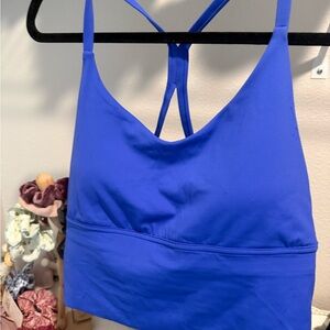 Wander Stretch Racerback Bralette in Bright Blue